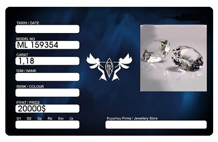 Varaklı Baskılı Kartlar 2000 adet Varaklı  kart